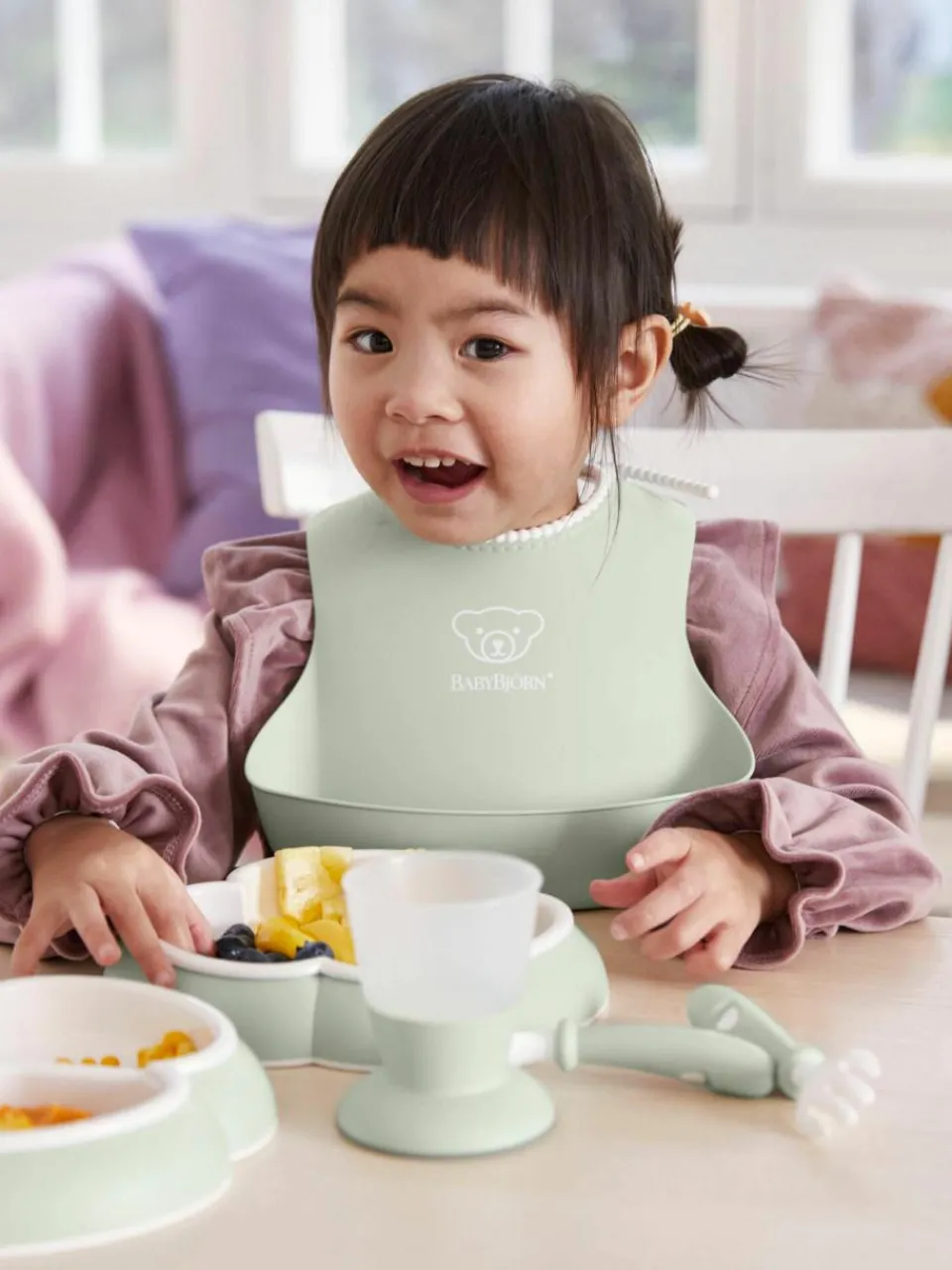 Kinderservies Bliss met slabbetje, 8-delig^Westwing Clearance