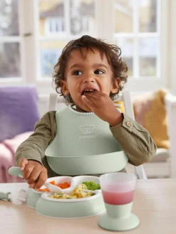 Kinderservies Bliss met slabbetje, 4-delig^Westwing Fashion