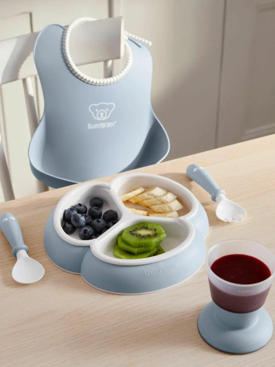 Kinderservies Bliss met slabbetje, 4-delig^Westwing Online