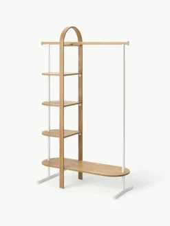 Kledingrek Bellwood uit eucalyptushout met plateaus^Umbra Discount