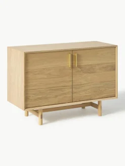 Kleine dressoir Diana van eikenhout^Westwing Collection New
