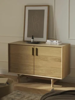 Kleine dressoir Diana van eikenhout^Westwing Collection New