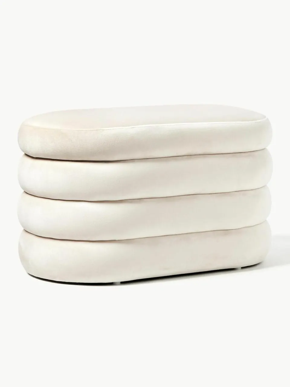 Kleine fluwelen bank Alto met opbergruimte^Westwing Collection Clearance