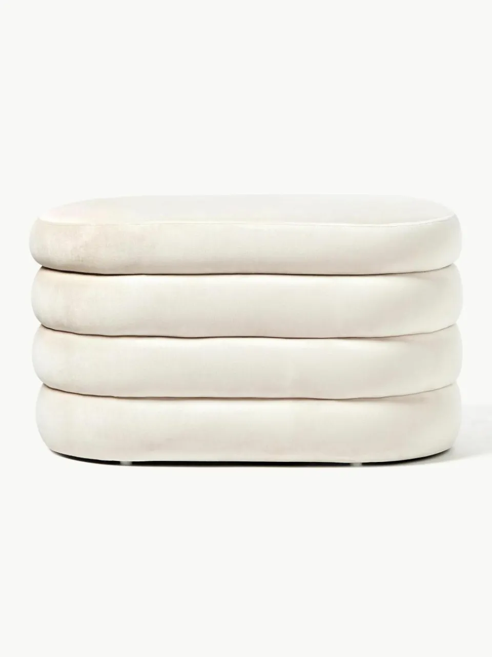 Kleine fluwelen bank Alto met opbergruimte^Westwing Collection Clearance
