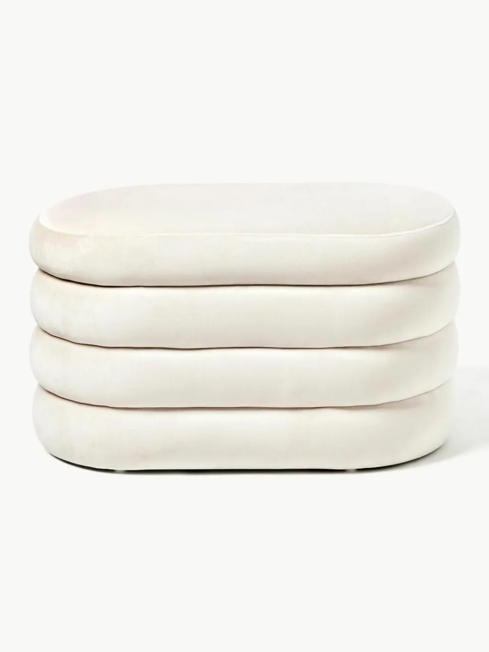 Kleine fluwelen bank Alto met opbergruimte^Westwing Collection Clearance