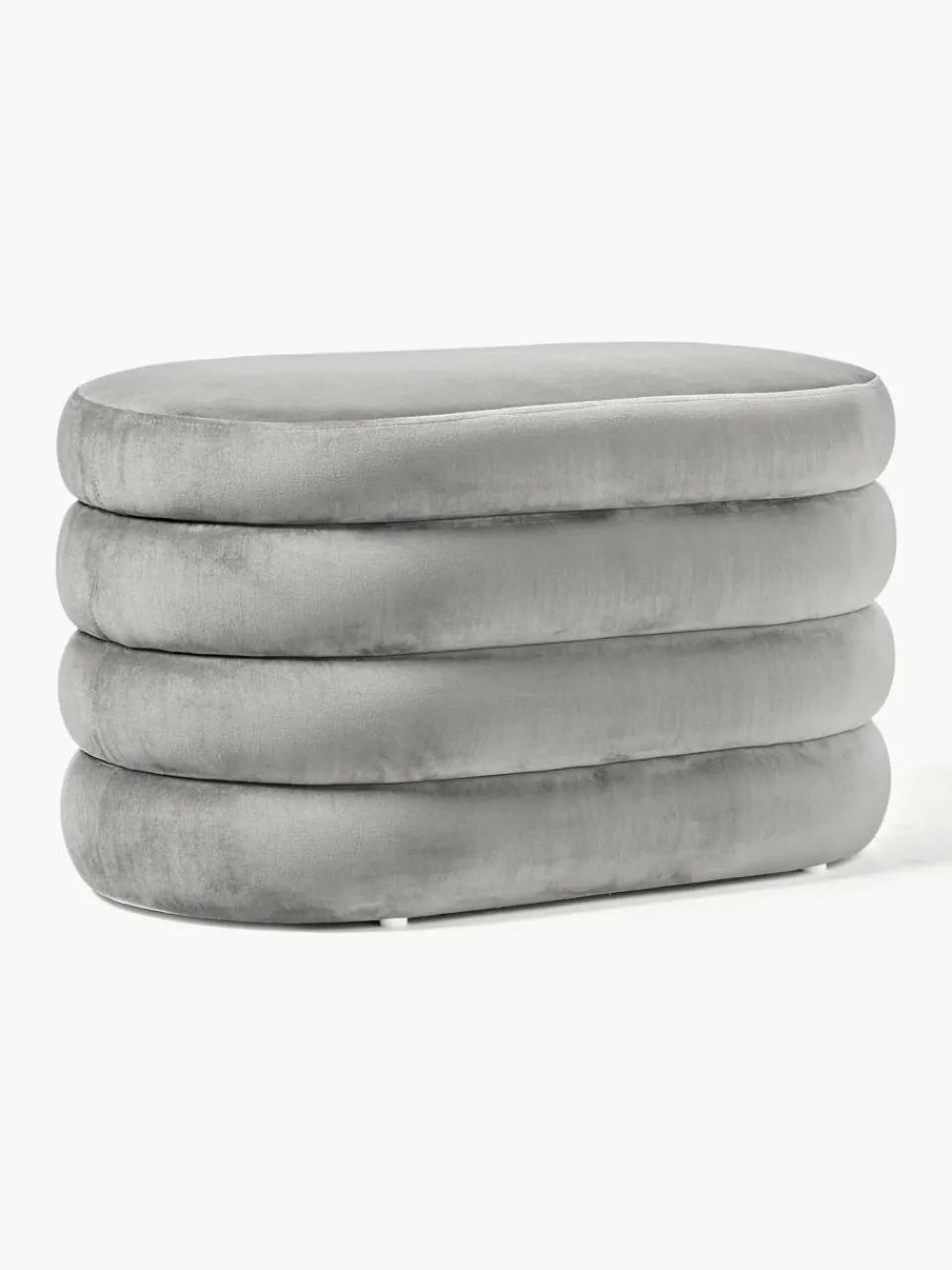 Kleine fluwelen bank Alto met opbergruimte^Westwing Collection Best