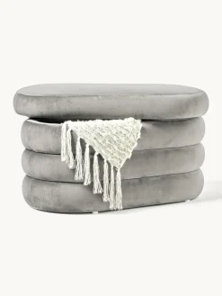 Kleine fluwelen bank Alto met opbergruimte^Westwing Collection Best