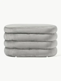 Kleine fluwelen bank Alto met opbergruimte^Westwing Collection Best