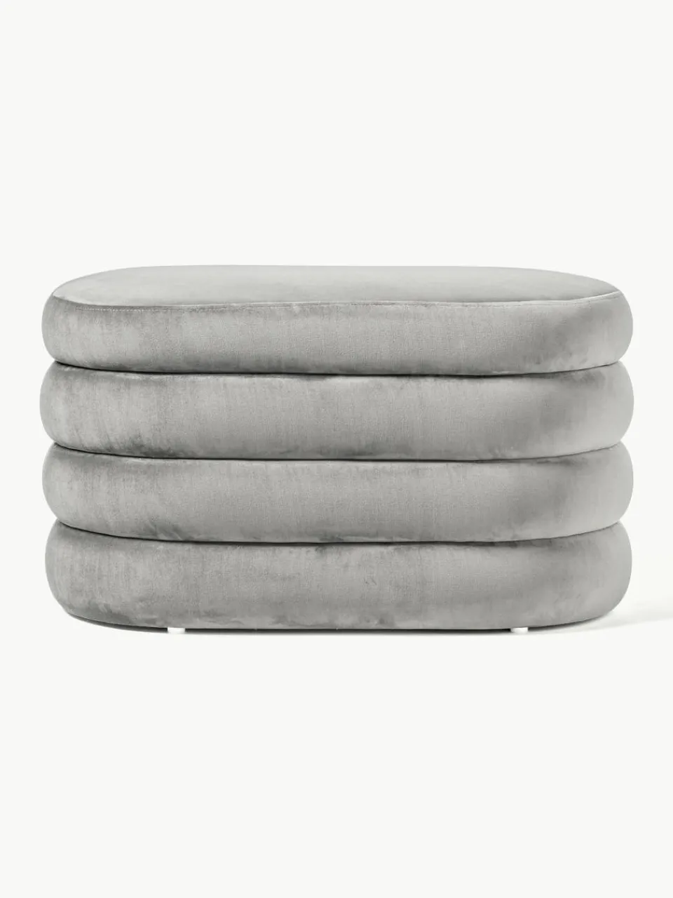 Kleine fluwelen bank Alto met opbergruimte^Westwing Collection Best