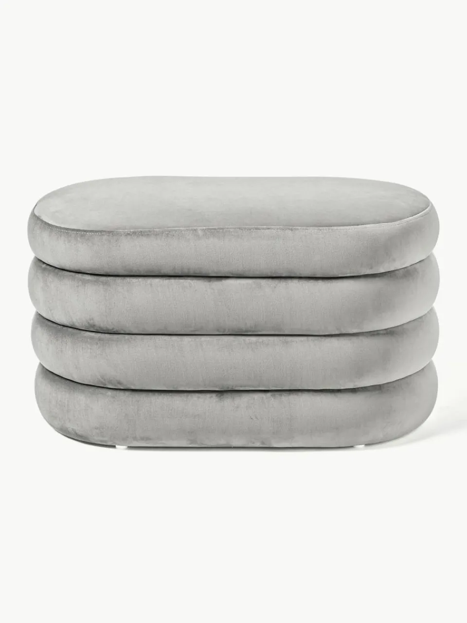 Kleine fluwelen bank Alto met opbergruimte^Westwing Collection Best