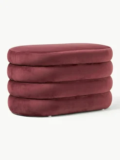 Kleine fluwelen bank Alto met opbergruimte^Westwing Collection Fashion