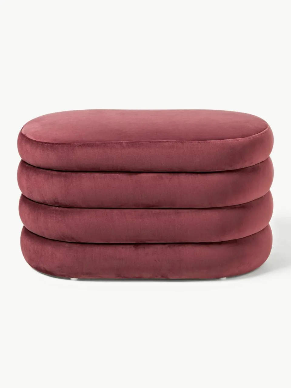 Kleine fluwelen bank Alto met opbergruimte^Westwing Collection Fashion
