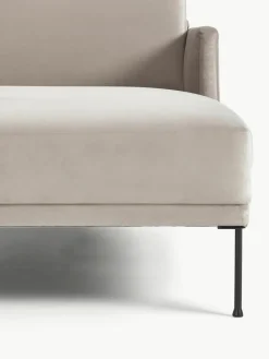 Kleine fluwelen hoekbank Fluente^Westwing Collection New