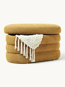 Kleine gestoffeerde bank Alto met opbergruimte^Westwing Collection Fashion