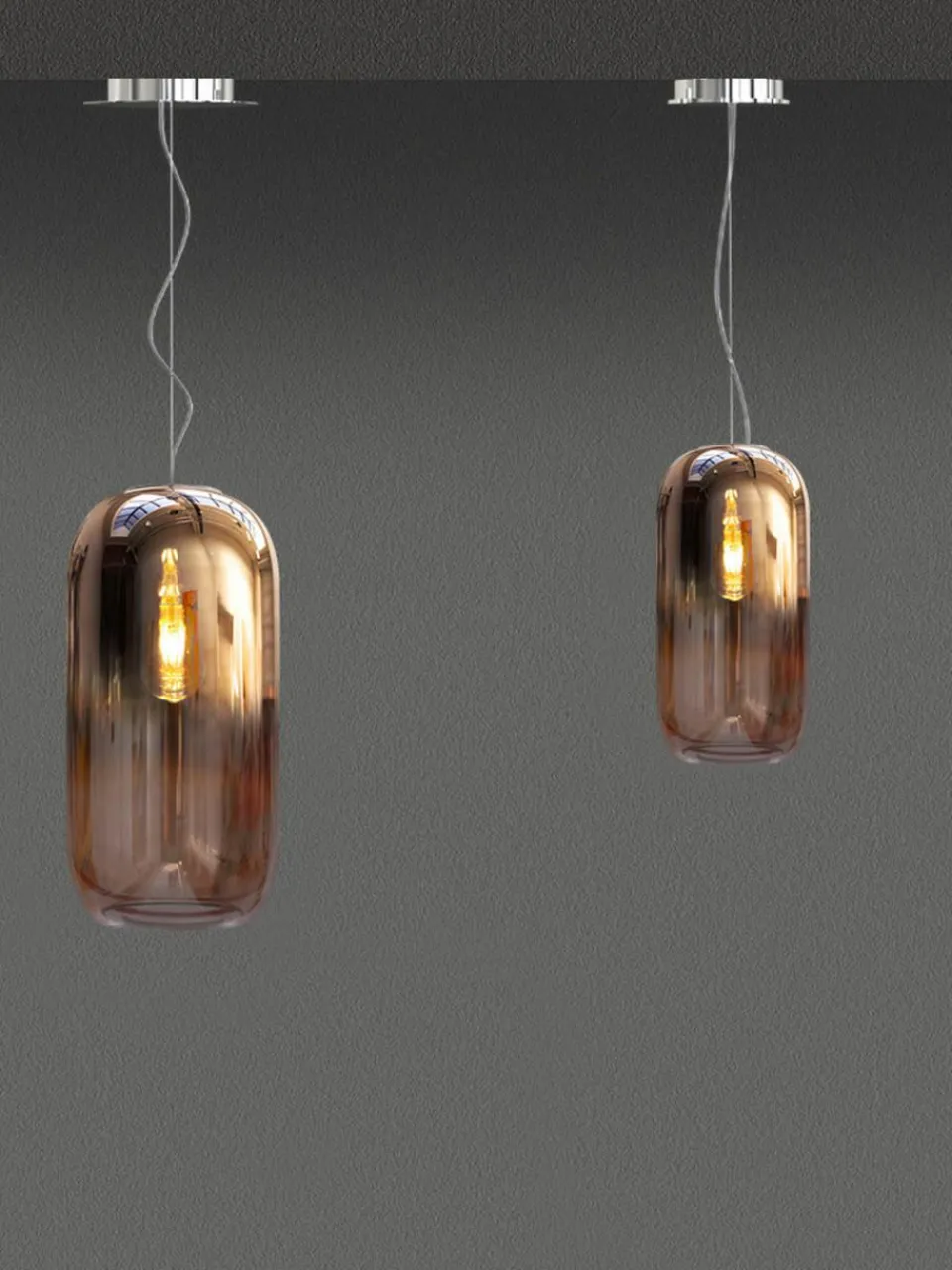 Kleine hanglamp Gople, mondgeblazen^Artemide New