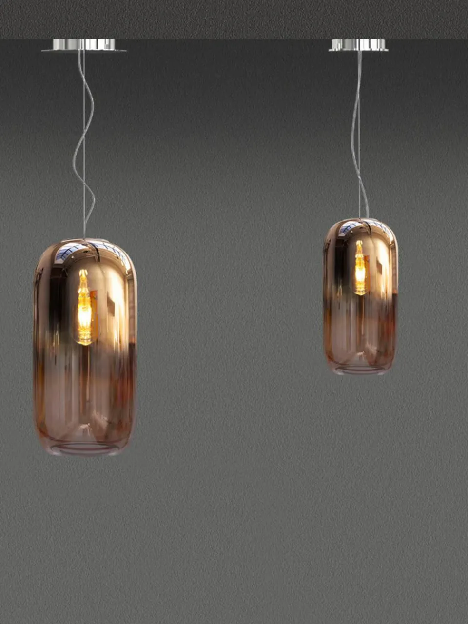 Kleine hanglamp Gople, mondgeblazen^Artemide Clearance