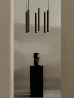 Kleine hanglamp Tubulaire met geribbeld oppervlak, H 48 cm^Audo Copenhagen Hot
