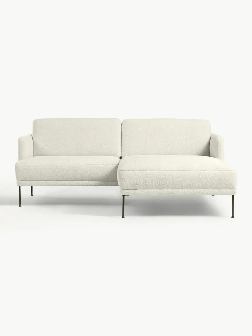 Kleine hoekbank Fluente van teddystof^Westwing Collection New