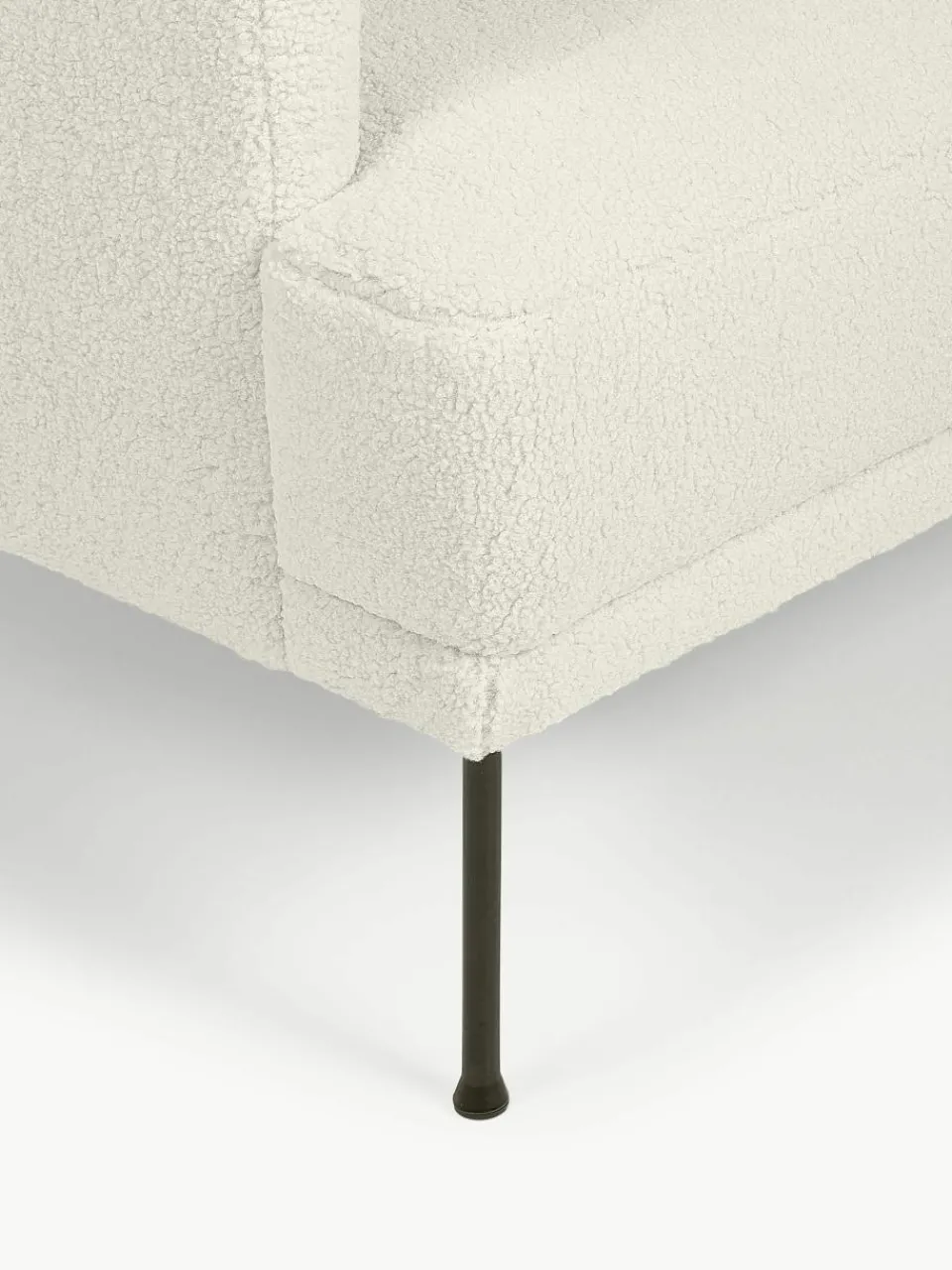 Kleine hoekbank Fluente van teddystof^Westwing Collection New