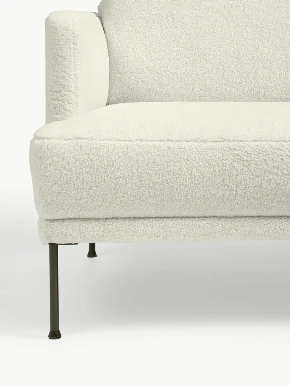Kleine hoekbank Fluente van teddystof^Westwing Collection New