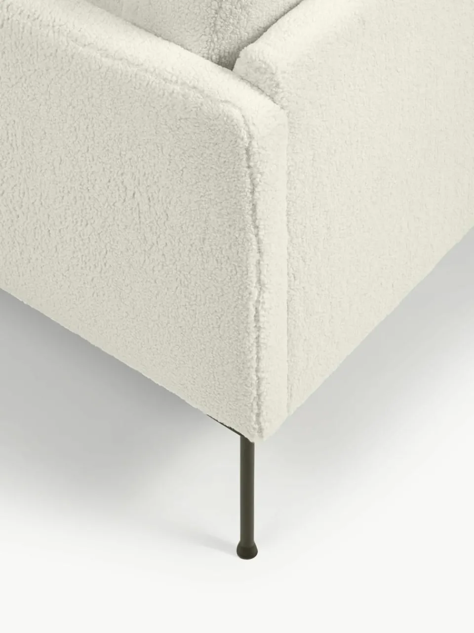 Kleine hoekbank Fluente van teddystof^Westwing Collection New