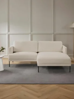 Kleine hoekbank Fluente van teddystof^Westwing Collection New