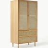 Kleine kledingkast Aries met Weens vlechtwerk, 2 deuren^Westwing Collection Fashion