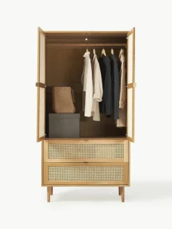 Kleine kledingkast Aries met Weens vlechtwerk, 2 deuren^Westwing Collection Fashion