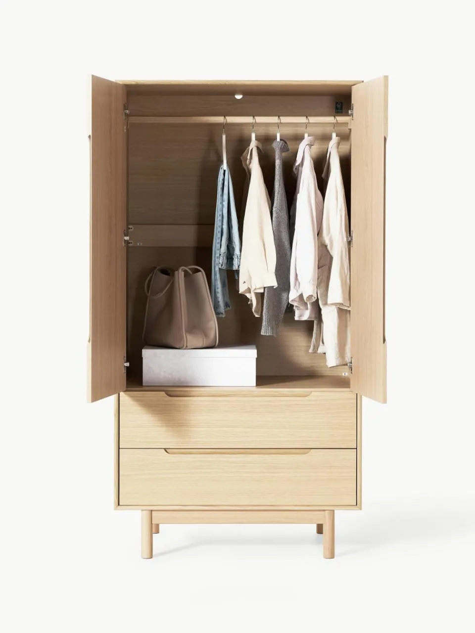 Kleine kledingkast Cassy, 2 deuren^Westwing Collection Discount