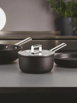 Kleine kookpot 50's Style met deksel en antiaanbaklaag^Smeg Outlet