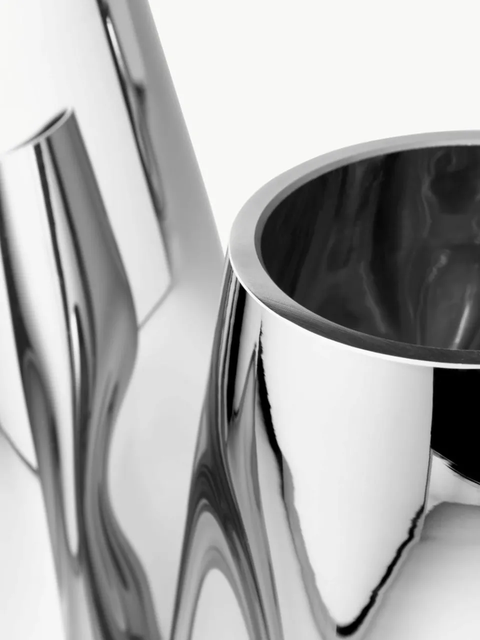 Kleine mondgeblazen glazen vaas Mirror, H 17 cm^Westwing Collection Outlet