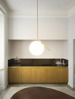 Kleine mondgeblazen hanglamp IC Lights, H 47 cm^Flos Hot