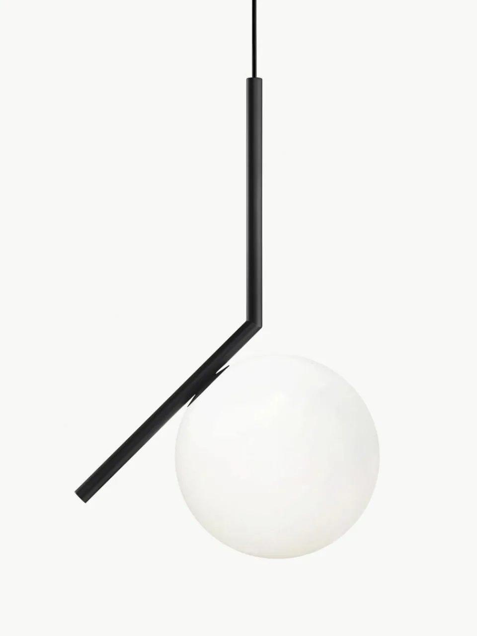 Kleine mondgeblazen hanglamp IC Lights, H 47 cm^Flos New