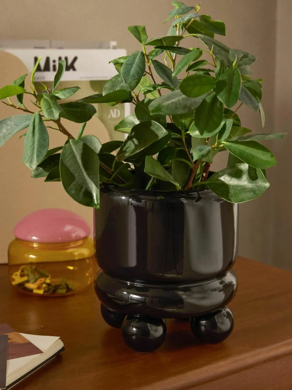 Kleine plantenpot Bryn, H 18 cm^Westwing Collection Outlet