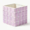 Kleine plantenpot Tile van dolomietsteen met tegellook^&k Amsterdam Fashion