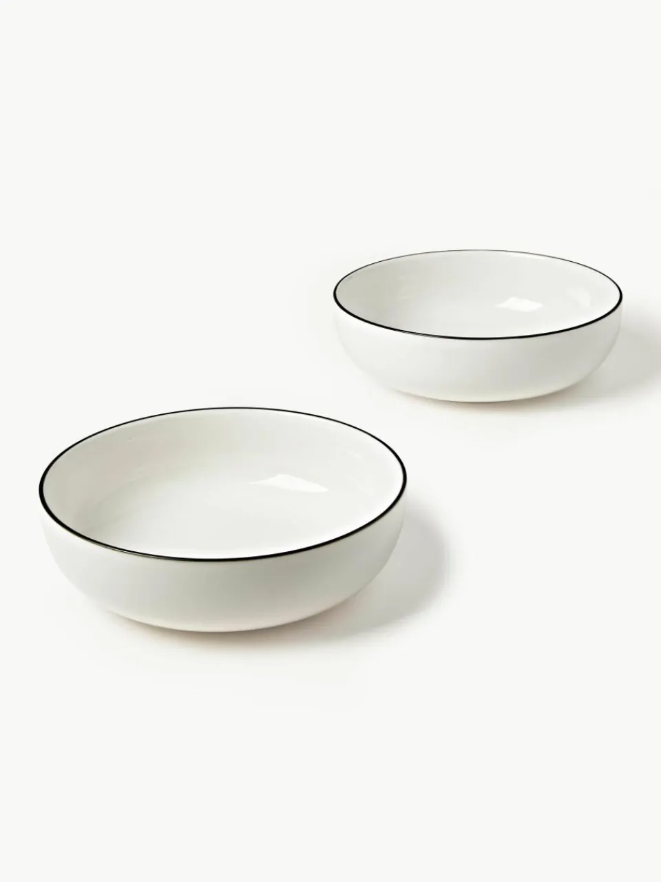 Kleine porseleinen soepborden Facile, 2 stuks^Westwing Collection Online