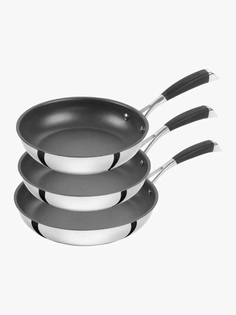 Koekenpannen Poletto van edelstaal, set van 3^ZWILLING Fashion