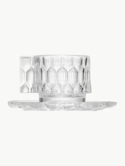Koffiekopjes met schoteltjes Jellies met structuurpatroon, 4 stuks^Kartell Hot