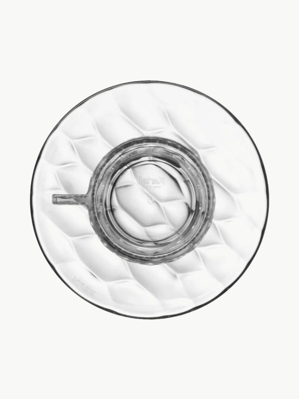 Koffiekopjes met schoteltjes Jellies met structuurpatroon, 4 stuks^Kartell Hot