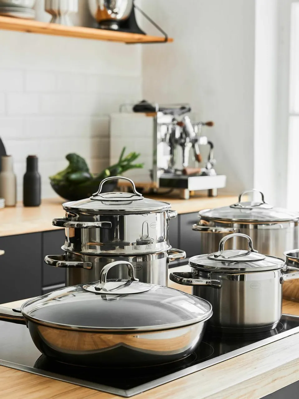 Kookpotten Elegance van RVS, set van 4^RÖSLE Hot