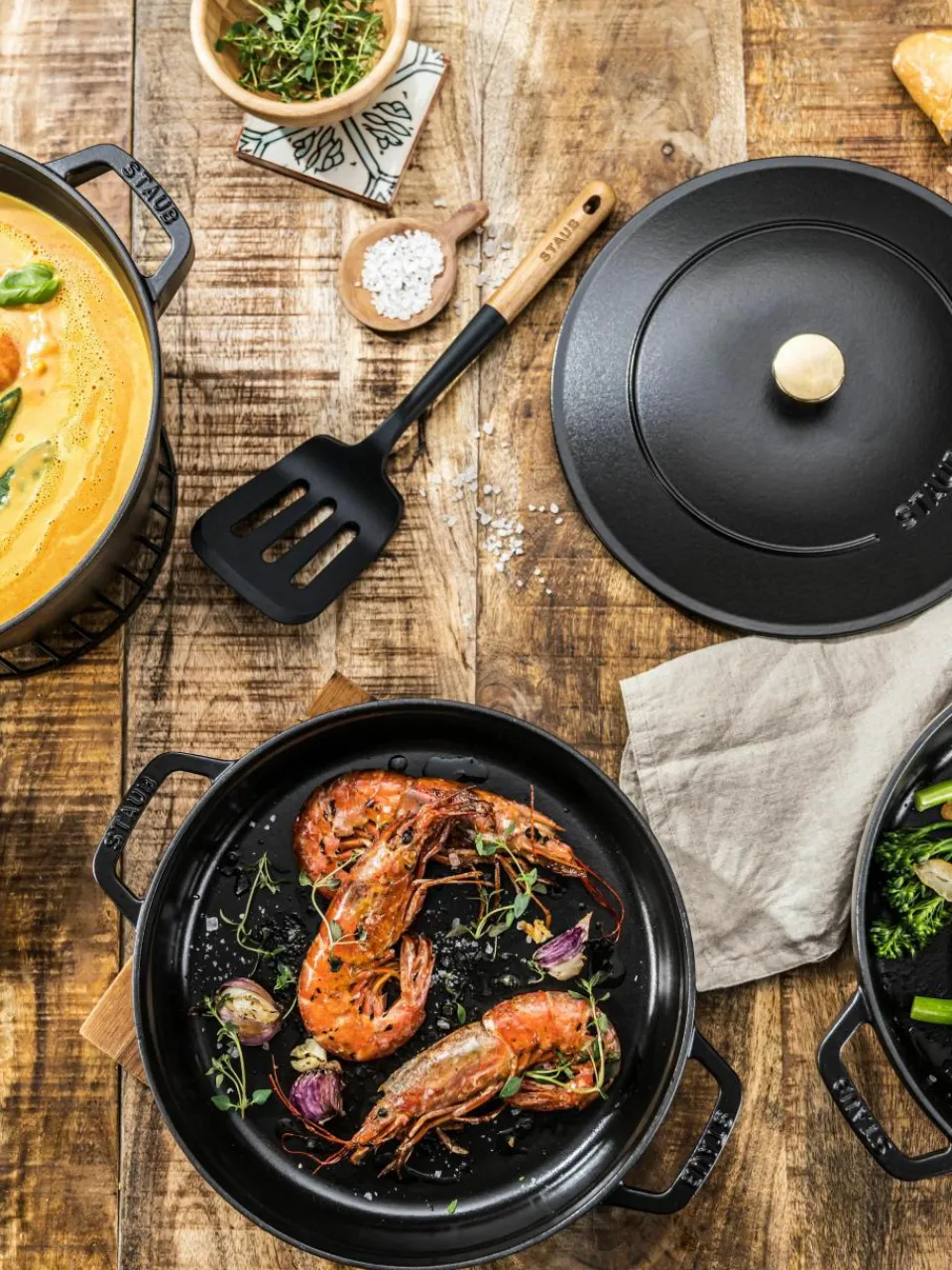 Kookpotten La Cocotte uit gietijzer, set van 3^Staub Sale
