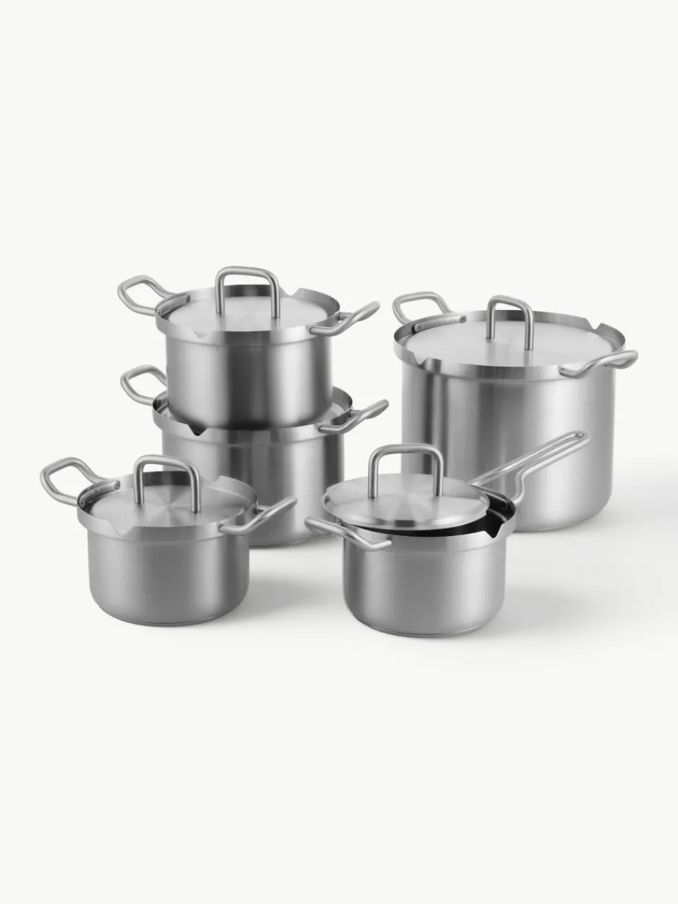 Kookset Q-Linair met antiaanbaklaag, 5-delig^BK Hot