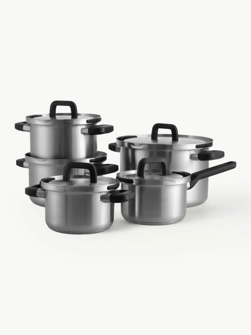 Kookset Q-Linair met antiaanbaklaag, 5-delig^BK Clearance