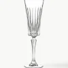 Kristallen champagneglazen Timeless met groefreliëf, 6 stuks^RCR Outlet