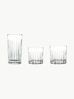Kristallen glazen Timeless met groefreliëf, set van 18^RCR Clearance