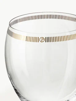 Kristallen wijnglazen Dvorak met goudkleurige decoratie, 6 stuks^Armani Casa Online