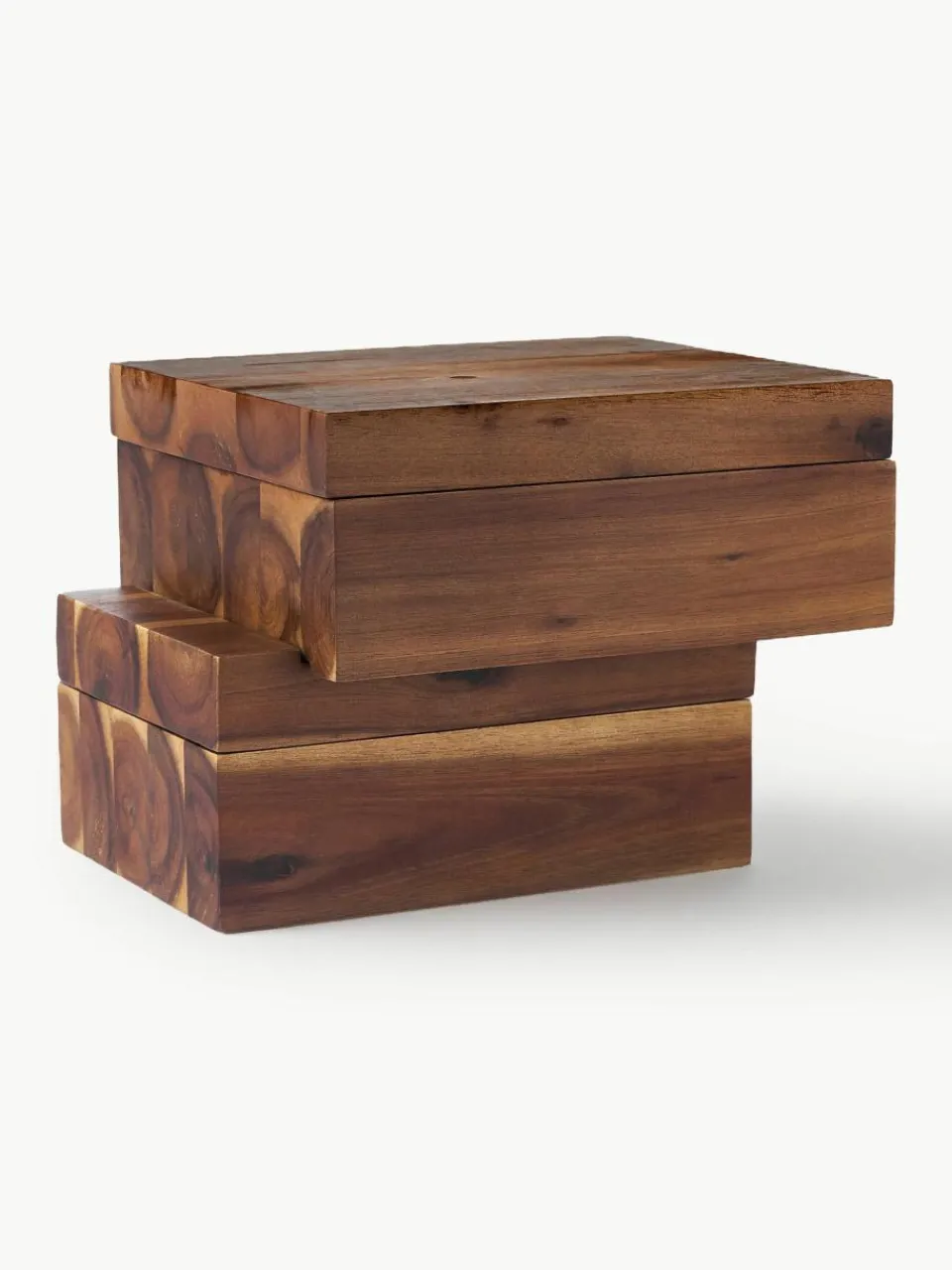 Kruidendoosjes Wood van acaciahout, set van 7^knIndustrie Fashion