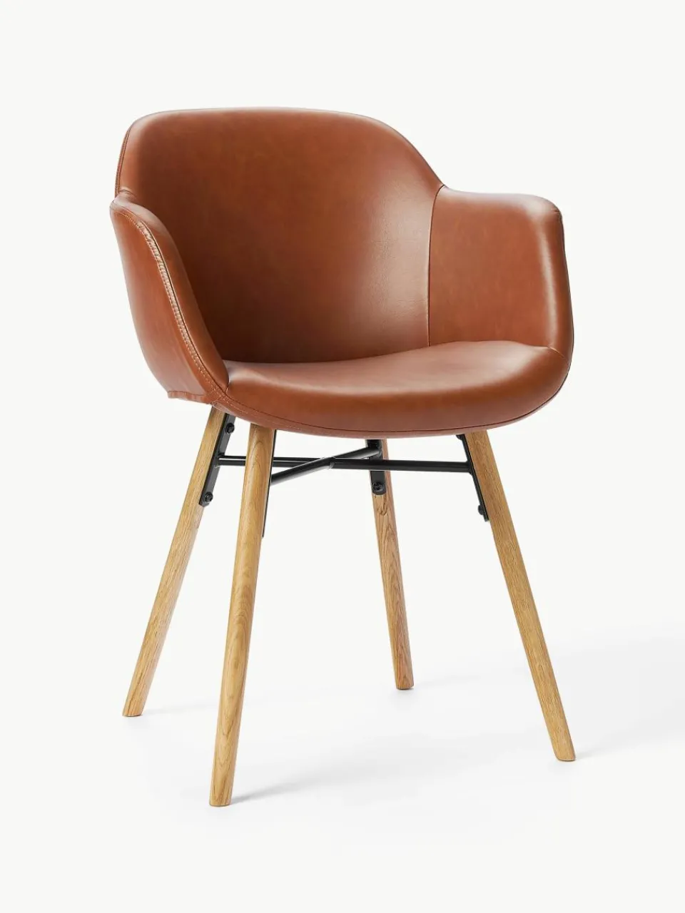 Kunstleren fauteuil Fiji met smalle zitvlak^Westwing Collection Best
