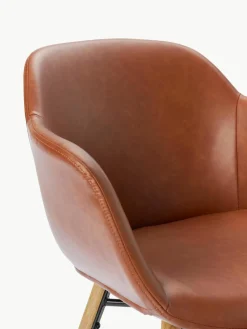 Kunstleren fauteuil Fiji met smalle zitvlak^Westwing Collection Best