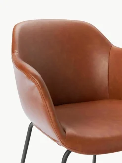 Kunstleren fauteuil Fiji met smalle zitvlak^Westwing Collection Outlet